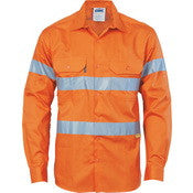 HiVis Drill Shirt with 3M R/Tape - long sleeve