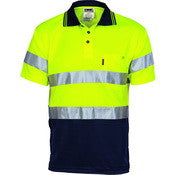 HiVis D/D Cool Breathe Polo Shirt With CSR R/Tape - Short Sleeve