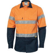 HiVis two tone drill shirts with 3M8906 R/Tape - long sleeve