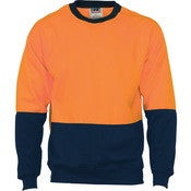 HiVis Two Tone Fleecy Sweat Shirt (Slopp y Joe) Crew-Neck