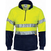 HiVis Two Tone 1/2 Zip Polar Fleece with 3M R/Tape