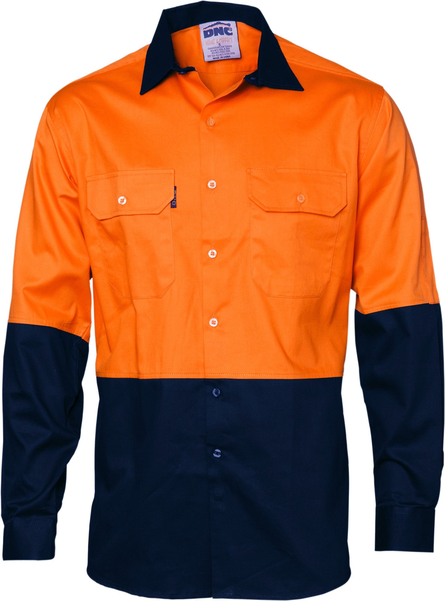 HiVis 2 Tone Cool-Breeze Cotton Shirt - Long sleeve