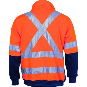HiVis 1/2 Zip Fleecy with ‘X’ Back & additional Tape on Tail