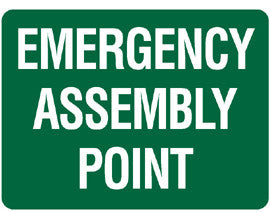 EMERGENCY ASSEMBLY POINT 600 X 450mm – Ultimate Safety Supplies