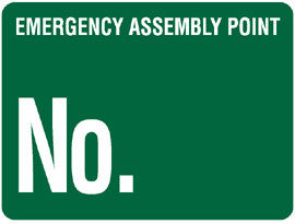 EMERGENCY ASSEMBLY POINT No. (600 X 450mm) – Ultimate Safety Supplies