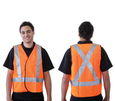 Flouro Day/Night Safety Vest 'X' Pattern