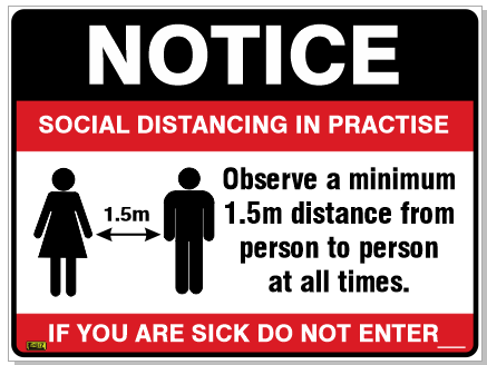 Social Distancing Sign
